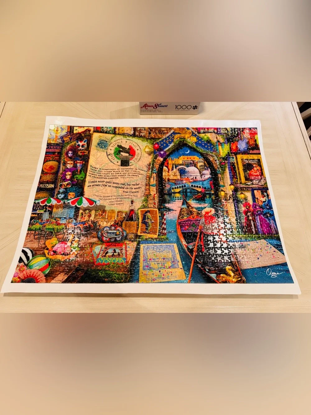 Aimee Stewart Life Is an Open Book Venice Completed Puzzle Art